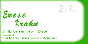 emese krohn business card